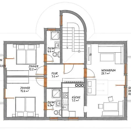Apartmán Ferienwohnung Stricker